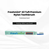 FreshMint 43 Tuft Premium Nylon Toothbrush (individual box) 288's units/cs