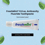 FreshMint 0.6 oz. Anticavity Fluoride Toothpaste (laminated tube) 144's units/cs