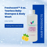 FreshScent 4 oz. Tearless Baby Shampoo & Body Wash (clear bottle) 60's units/cs