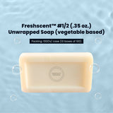 FreshScent #1/2 (.35 oz.) Unwrapped Soap (vegetable based) 1000's units/cs