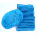 Disposable Bouffant Scrub Head Cover Stretchable NonWoven Caps Blue 