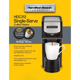 Hamilton Beach Single Serve Coffeemaker, Drip Tray with full indicator, Auto Shut off, Compatible with K-Cup packs 1/Pack