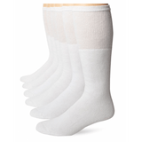 Tube Socks Cotton with Spandex Elastic Ultimate Over the Calf Unisex Color White 