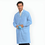 PREM. LAB Coat Men’s Snap Closure Knit Cuffs 3 Pockets Poly Twill Fabric 5.5oz Poplin 65/35 P/C Color LIGTH BLUE sizes XS-XL