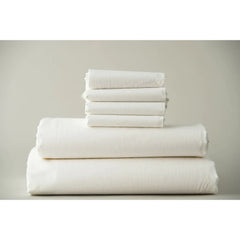 T-250 Premium Percale Cotton-Poly FLAT sheet FULL 81"x120" Thomaston Mills USA White 3/Pack