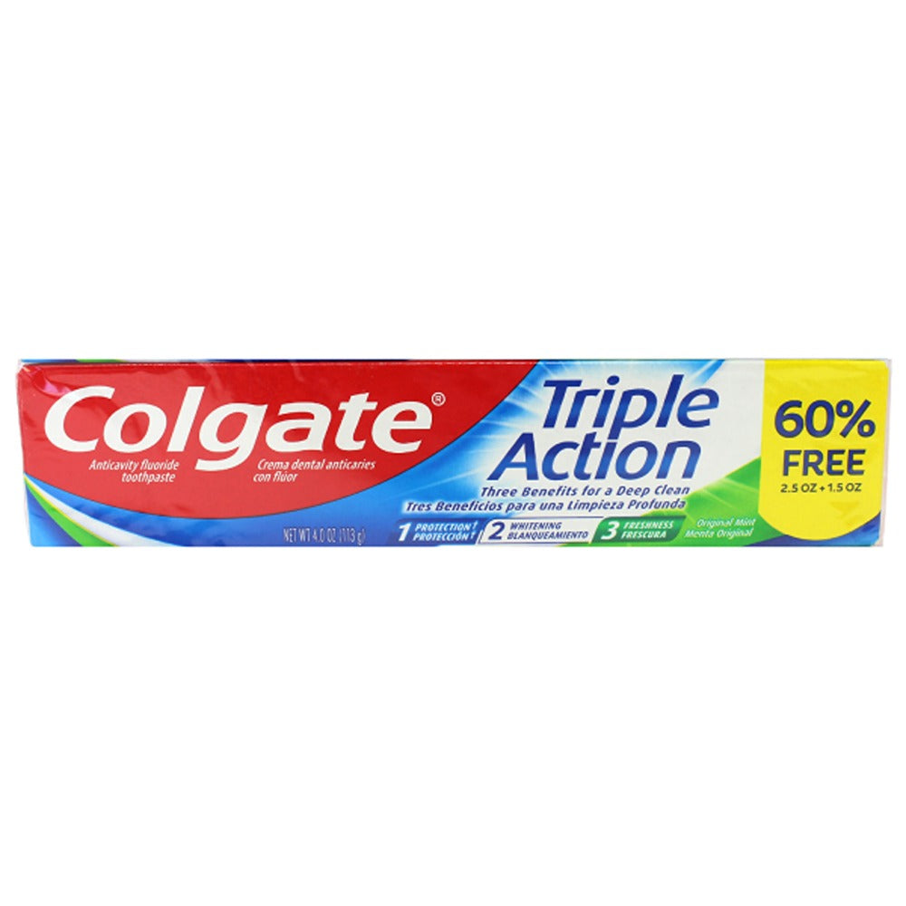 COLGATE Toothpaste 113G Triple Action Whitening Bonus 6/Pack ...