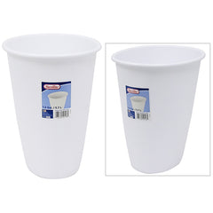 Oval Waste Basket Size 1.5Gallon Dimensions 10"x7"x9" Color White