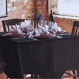 Table Cloth 63"x120" Fabric 6 oz. 100% Polyester Filament Milliken USA "Visa Plus" color BLACK