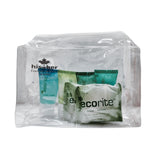 Toiletry Bag clear PVC with zipper size 22x17x6.5 cms printed "Essentials On The Go" 24's / Pack