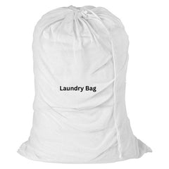 Bolsas de Lavandería con Bordado LAUNDRY tamaño 70x50cm Tejido Algodón-Poli Blanco Embalaje 12's / Caja